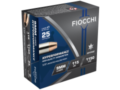 Fiocchi Hyperformance Match 9mm 115 Grain XTP (Case)