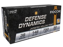 Fiocchi Defense Dynamics 38 Special 148 Grain JHP (Case)