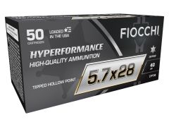 Fiocchi Hyperformance, 5.7x28, Hollow Point, ammo for sale, 57x28mm, 5.7 ammo, Ammunition Depot