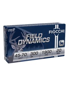 Fiocchi Field Dynamics, 45-70 Gov't, hollow point flat nose, hunting ammo, fiocchi ammo, Ammunition Depot