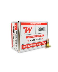 Winchester, Target & Practice, 5.56, M193, FMJ, 556, 556 nato, 223, 223 remington, ar15 ammo, ammo for sale, rifle ammo, Winchester ammo, Ammunition Depot