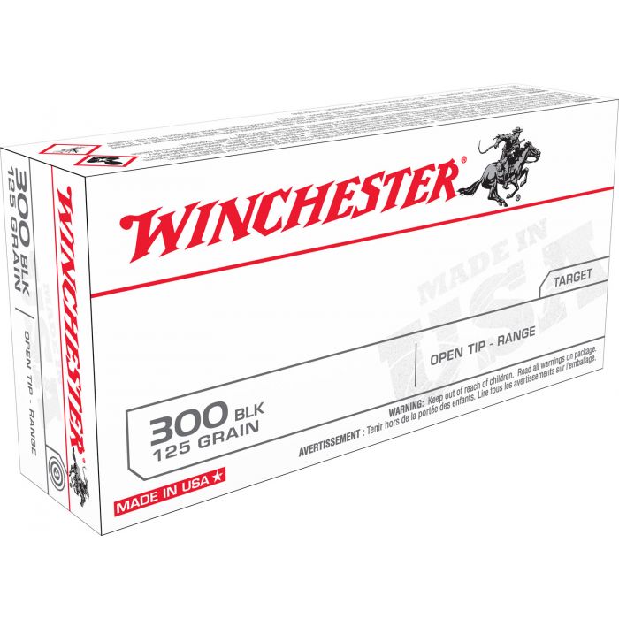 Winchester USA 300 Blackout 125 Gr Open Tip Range (Case)