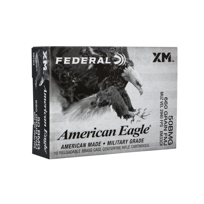 Federal American Eagle 50 BMG 660 Grain FMJ (Case)