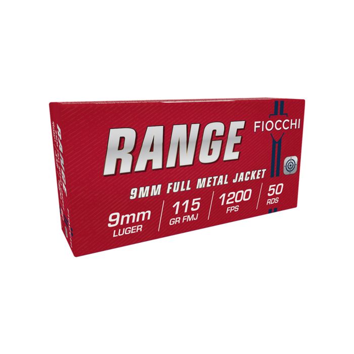 Fiocchi Range 9mm 115 Grain FMJ (Case)