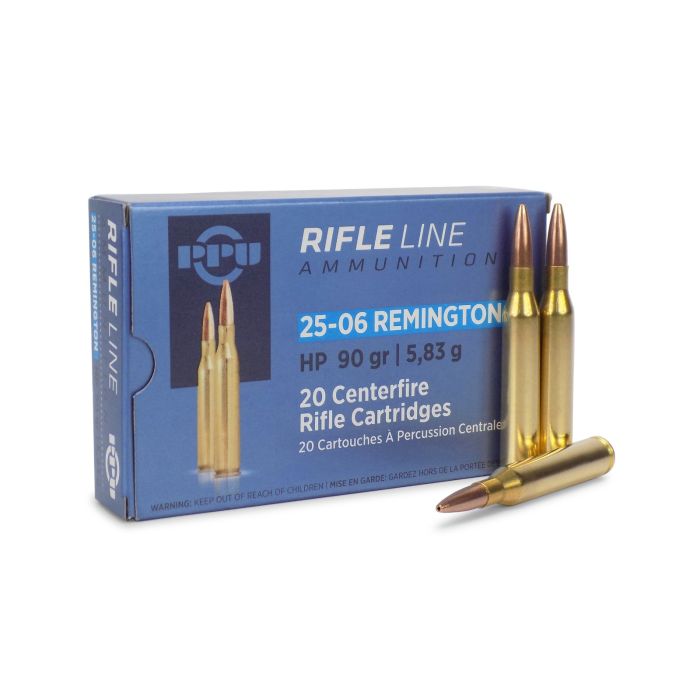 PPU Rifle Line 25-06 Remington 90 Grain HP (Case)