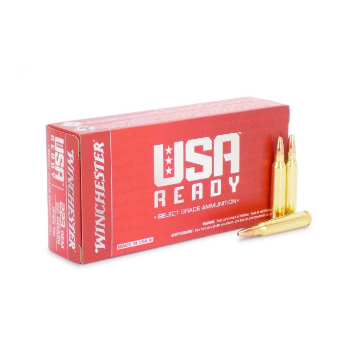 Winchester USA Ready 223 Remington 62 Gr Open Tip (Case)