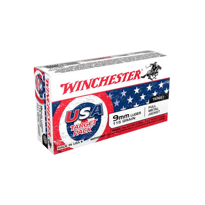 Winchester USA Target Pack 9mm 115 Grain FMJ (Case)