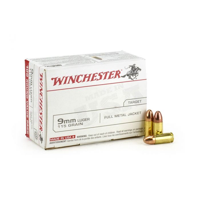 Winchester Target &amp; Practice 9mm 115 Grain FMJ (Case)